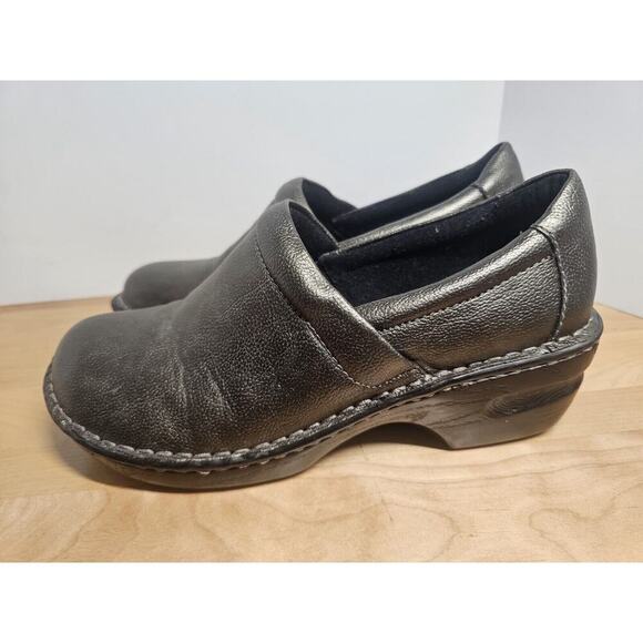Born Concept BOC Women Peggy Clog Pewter Metallic Gray Shoe Size 9 Nurse RN - Picture 4 of 9